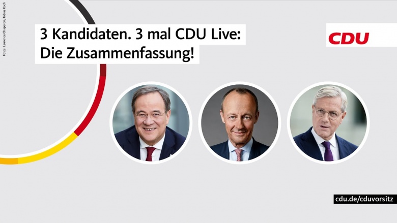 Im Video: Zusammenfassung CDU Live mit den Kandidaten | 33 ...